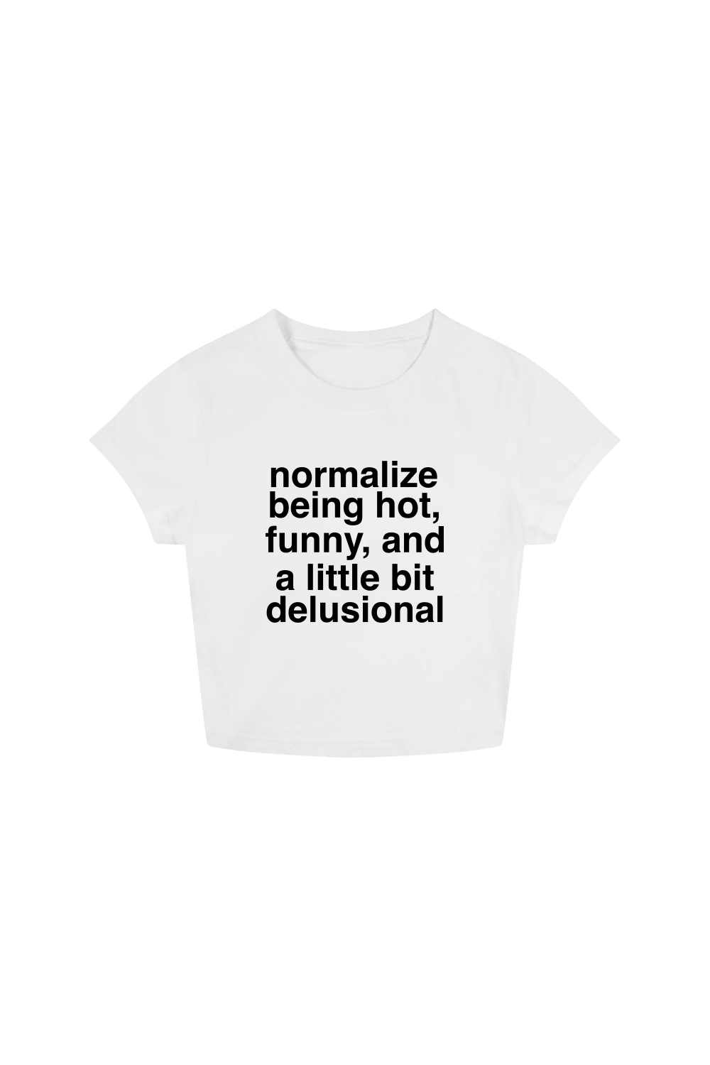 Deb Smikle: Being Hot White Crop Tee