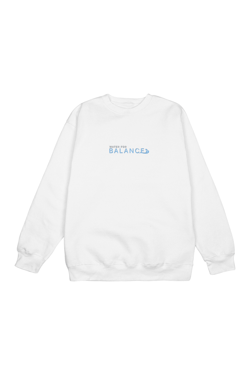 Gal Akbari Water for Balance White Crewneck Fanjoy