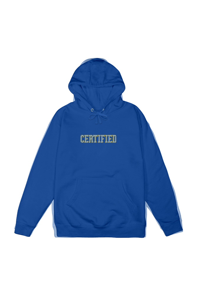 Nico Grigg: Certified Embroidered Blue Hoodie