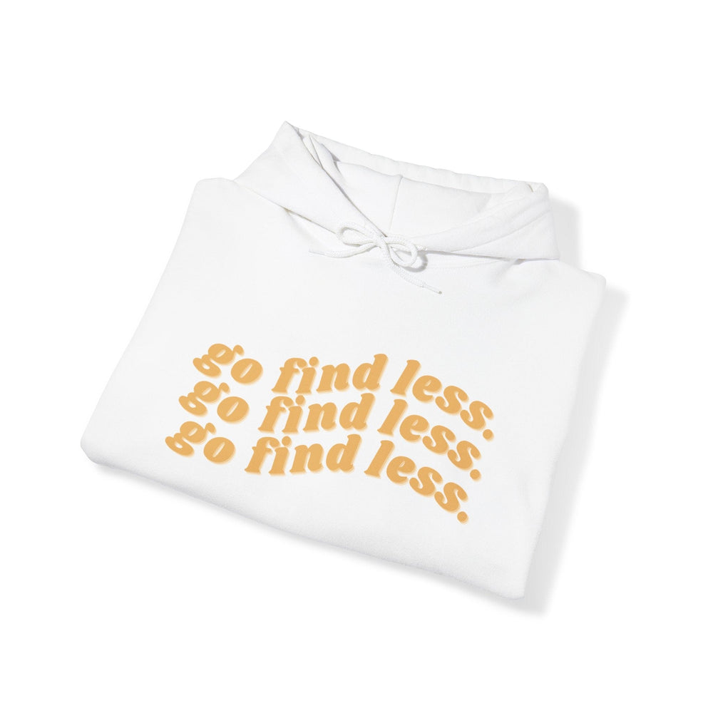 
                  
                    Elyse Myers: Go Find Less Unisex White Hoodie
                  
                