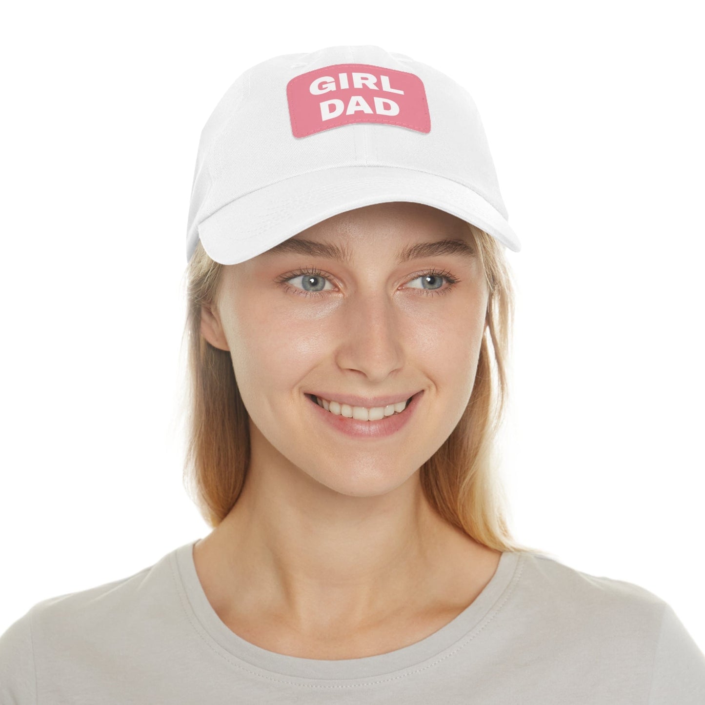 Girl Dad Hat with Leather Patch