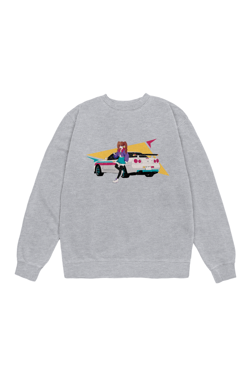 SssniperWolf: Anime GTR Grey Crewneck – Fanjoy