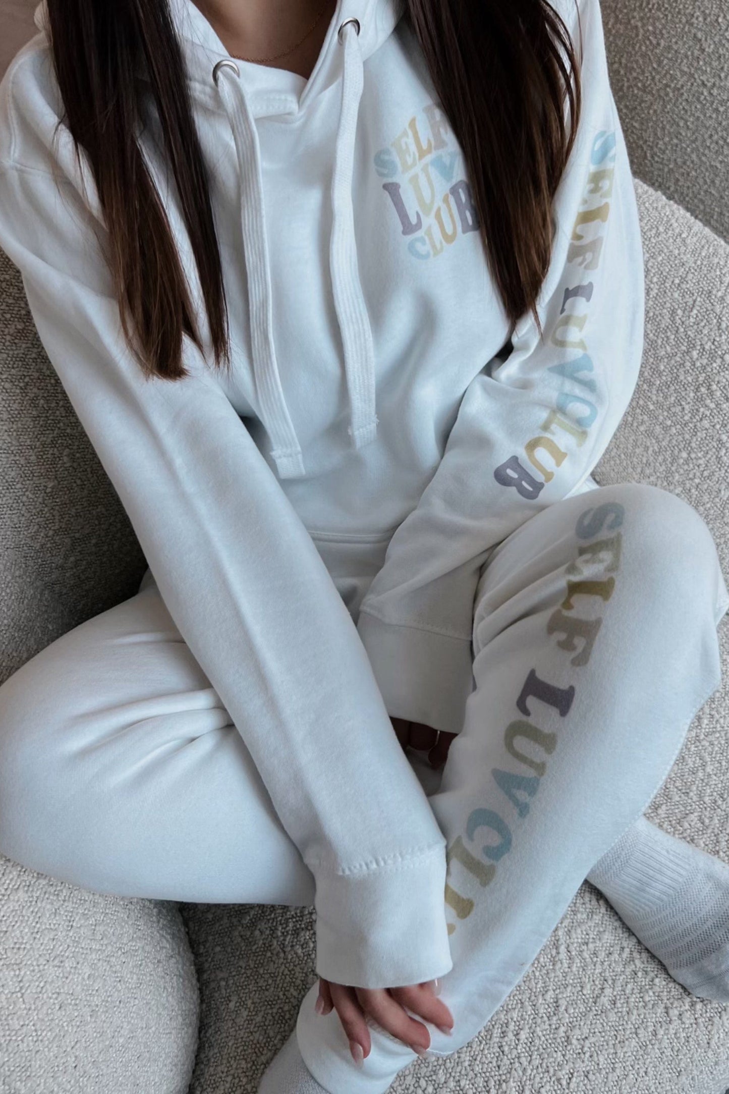 Miyaeva Renea: Self Luv Club White Hoodie