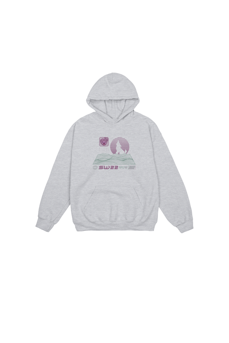 SssniperWolf Synthwave Youth Grey Hoodie Fanjoy