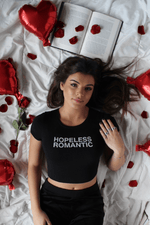 Steph Bohrer: Hopeless Romantic Black Cropped Shirt