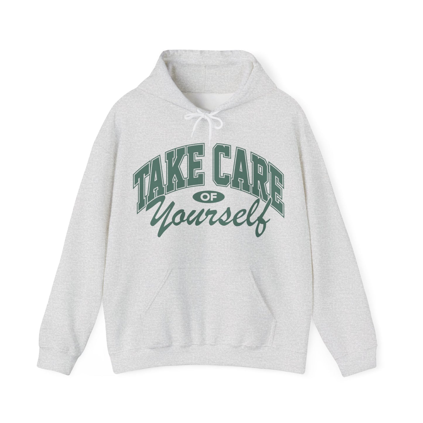 Take Care of Yourself White Hoodie