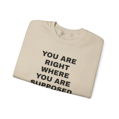 You Are Right Where Crewneck Sweater