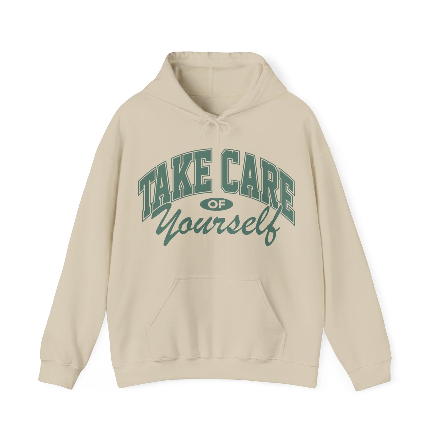 Take Care of Yourself White Hoodie