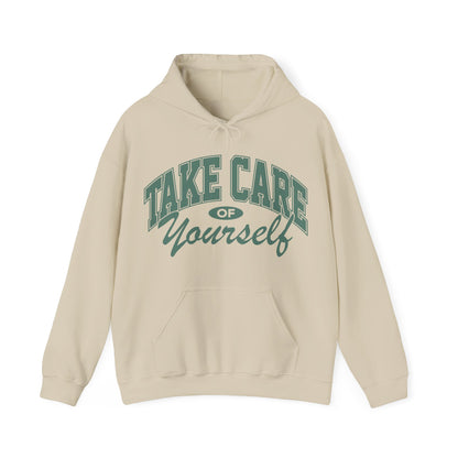 Take Care of Yourself White Hoodie