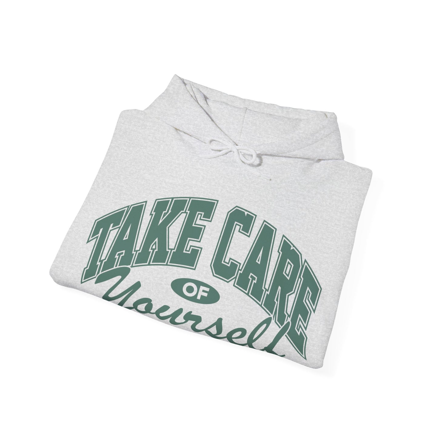 Take Care of Yourself White Hoodie