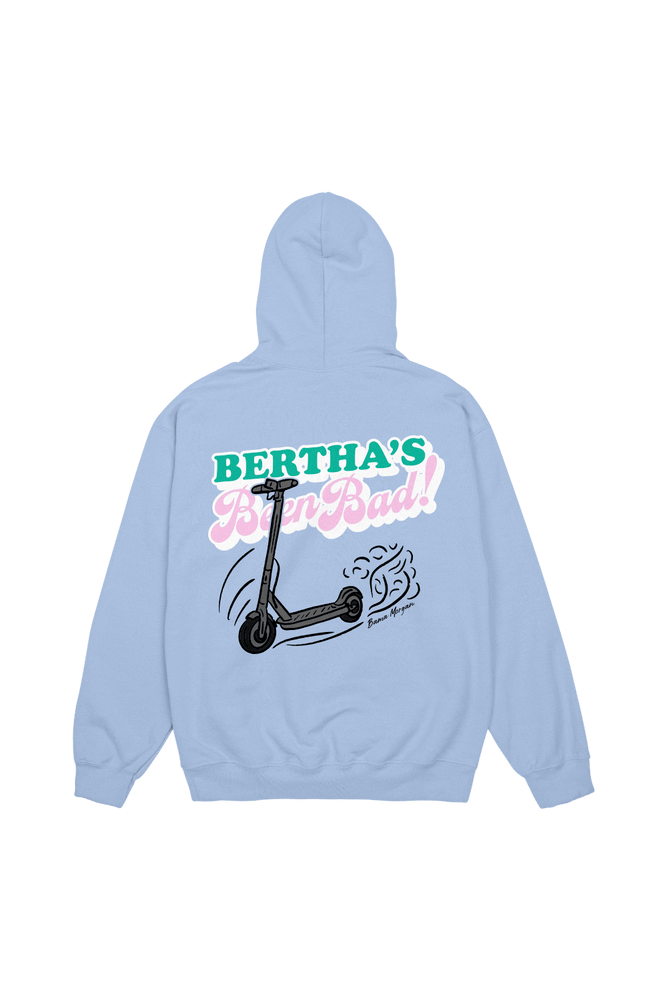 
                  
                    Bama Morgan: Bertha's Been Bad Light Blue Hoodie
                  
                