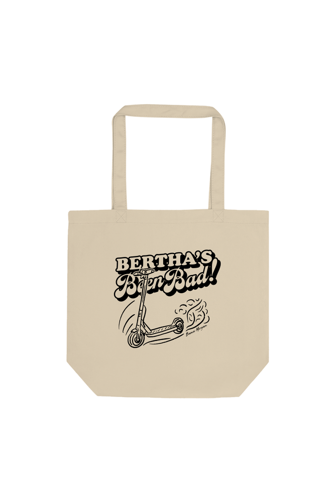 Bama Morgan: Bertha's Been Bad Tan Tote Bag