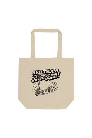 
                  
                    Bama Morgan: Bertha's Been Bad Tan Tote Bag
                  
                
