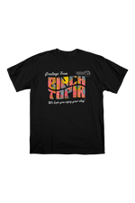 Binchtopia: Postcard Black Shirt (Printify)