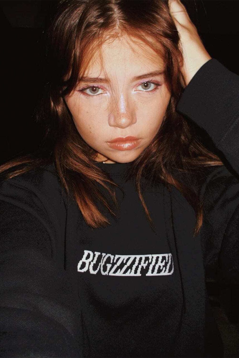 Caitibugzz: Bugzzified Black Crewneck