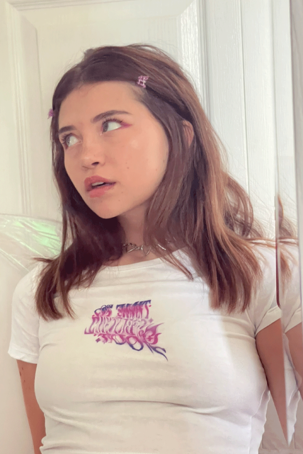 Caitibugzz: Time to Bugzz Out White Baby Tee