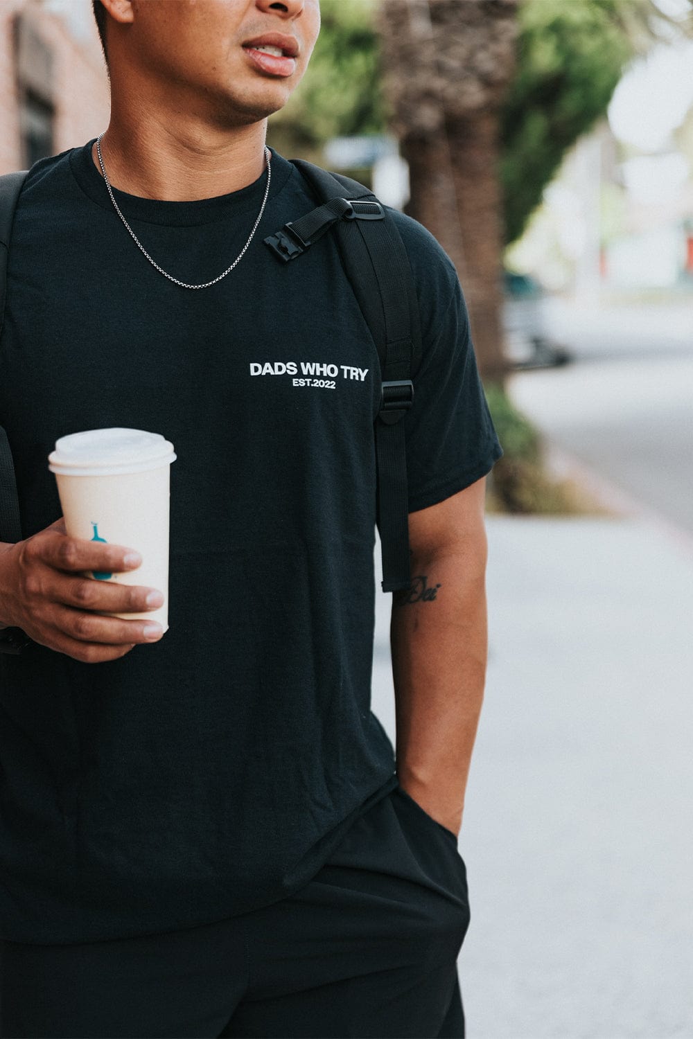 Dads Who Try: Staple Black Shirt