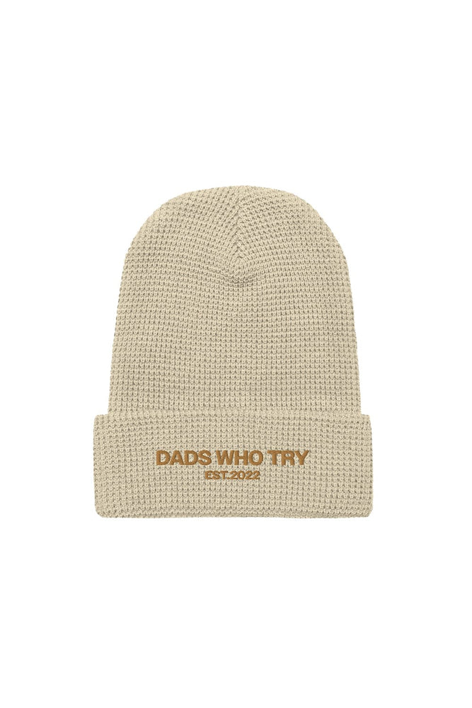 Dads Who Try: Staple Waffle Neutral Beanie