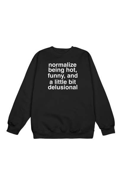 Deb Smikle: Being Hot Black Crewneck