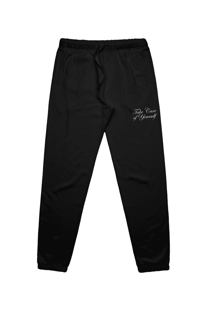 Fanjoy: Take Care Of Yourself Black Sweatpants