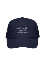 Mads Mitch: None of my Business Navy Trucker Hat