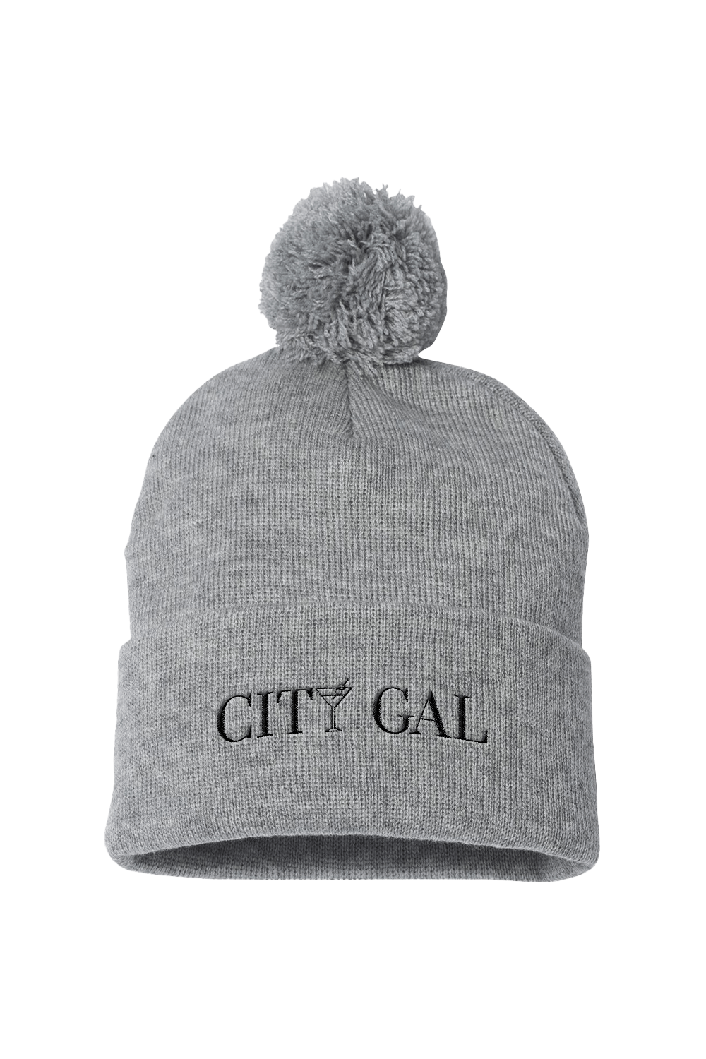 GOTG: City Gal Grey Pom Pom Beanie