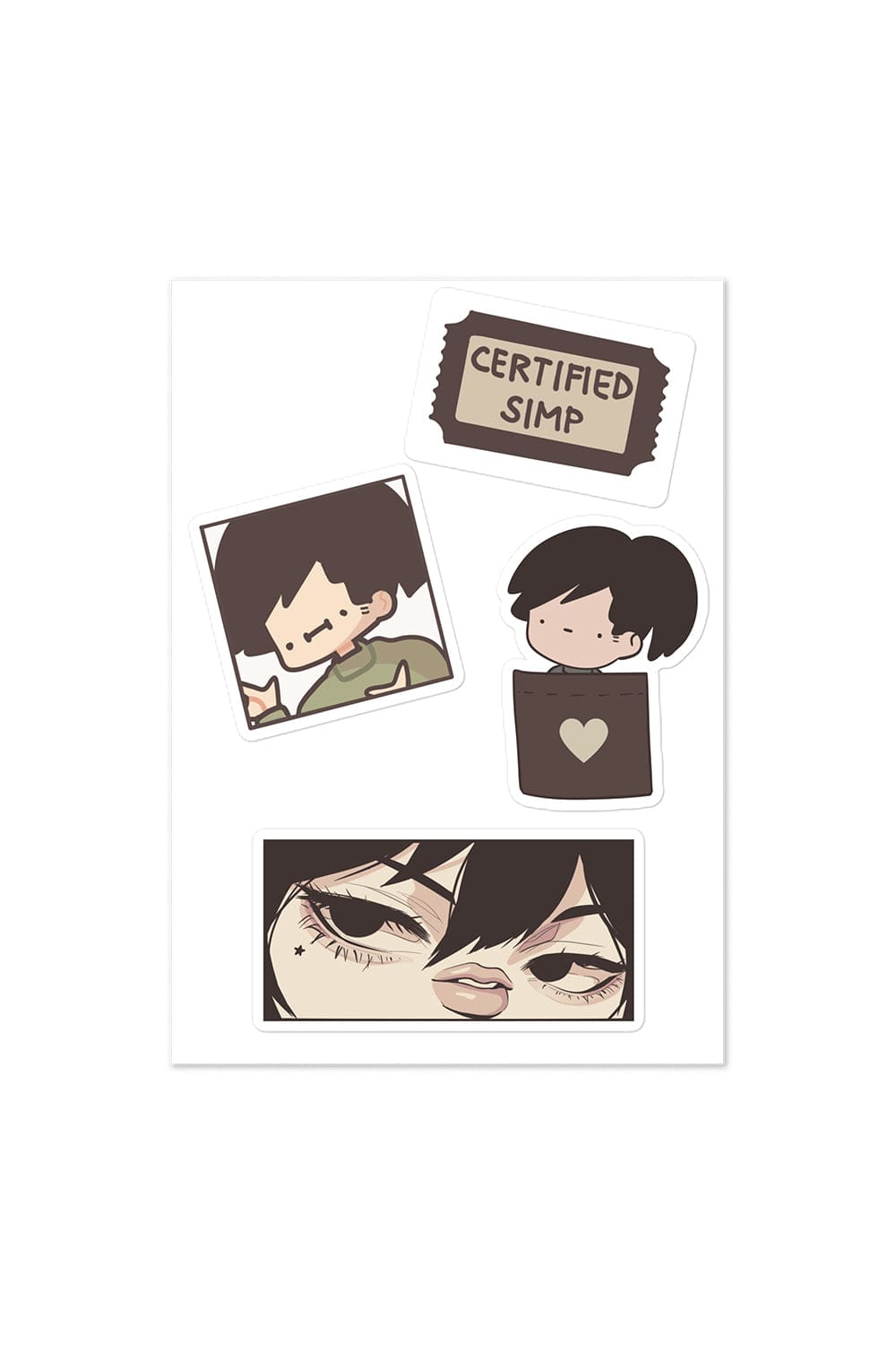 Kooleen: Certified Simp Sticker sheet (4 Pack) – Fanjoy