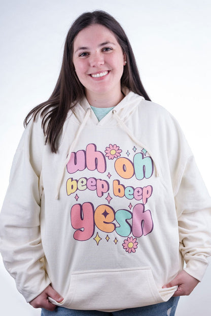 Lauren Derouen: Uh Oh Cream Hoodie