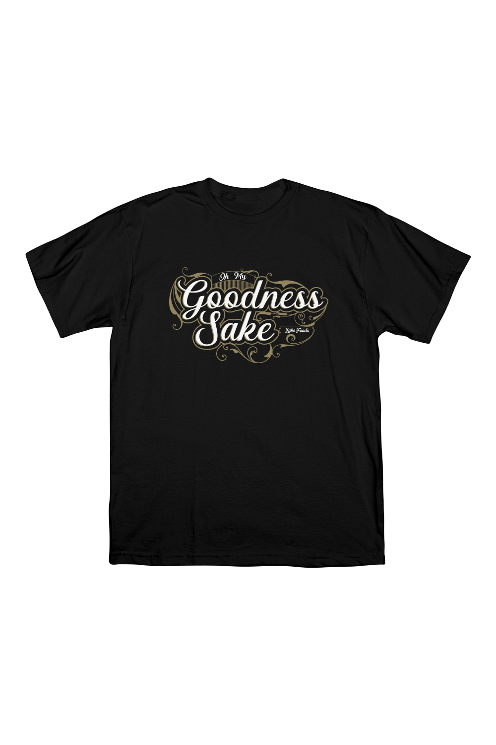 LukeFoods: Oh My Goodness Sake Black Shirt