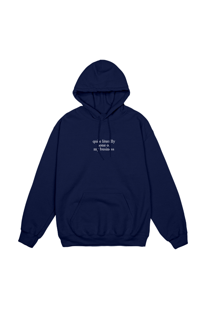 
                  
                    Mads Mitch: None of my Business Navy Hoodie
                  
                