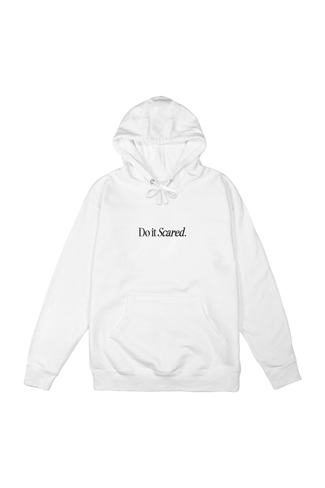 
                  
                    Mean Girl Pod: Do it Scared White Hoodie
                  
                