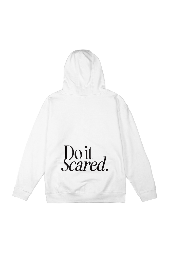 Mean Girl Pod: Do It Scared White Hoodie 3XL