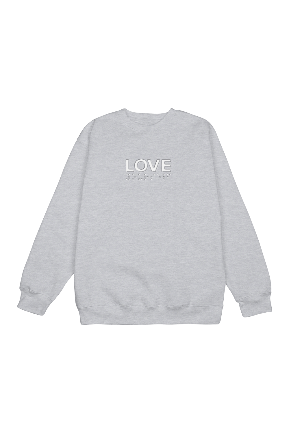 Molly Burke: VidCon Love Brail Grey Crewneck