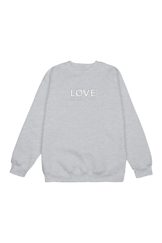 Molly Burke: VidCon Love Brail Grey Crewneck