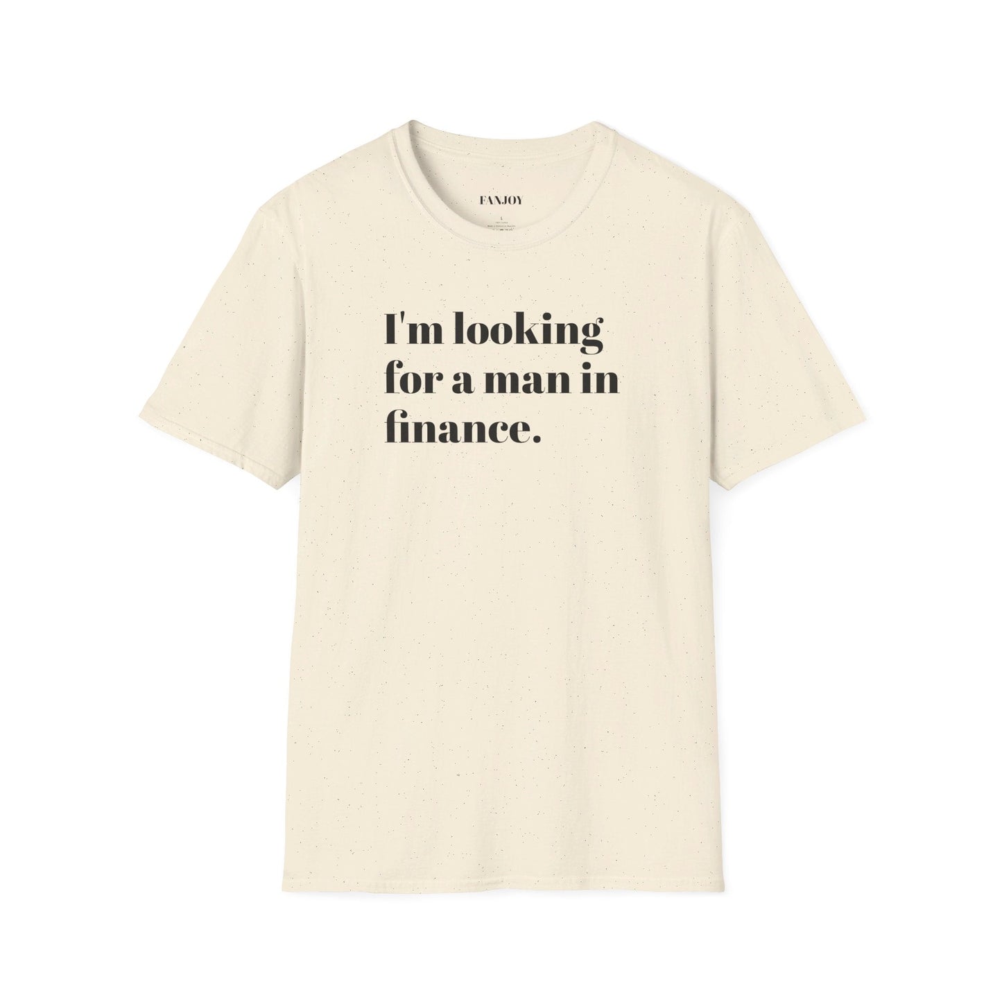 I'm looking for a man in finance tee