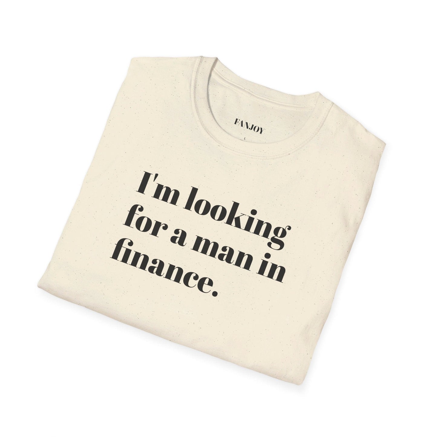 I'm looking for a man in finance tee