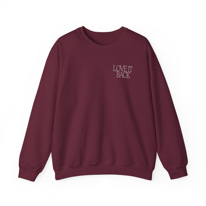 Lauren Raymond: The Universe Loves You Maroon Crewneck