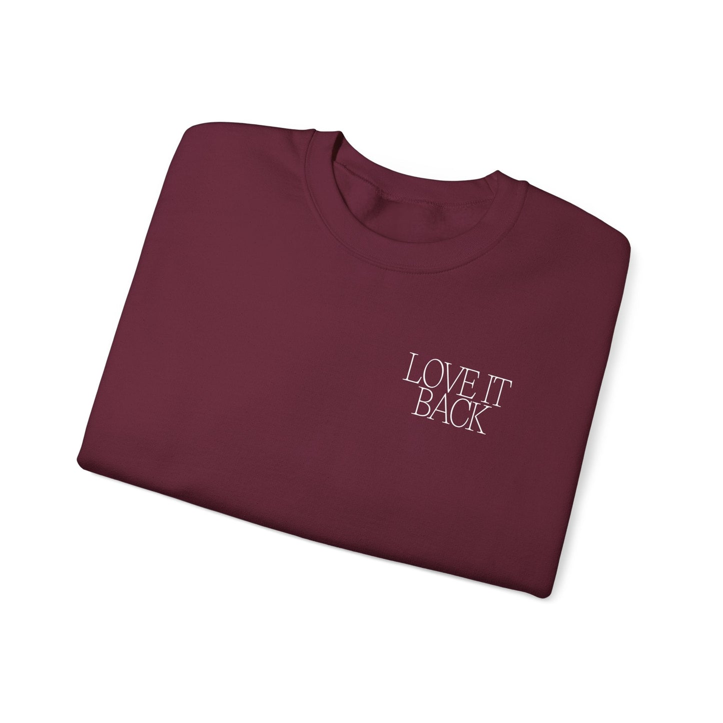 Lauren Raymond: The Universe Loves You Maroon Crewneck