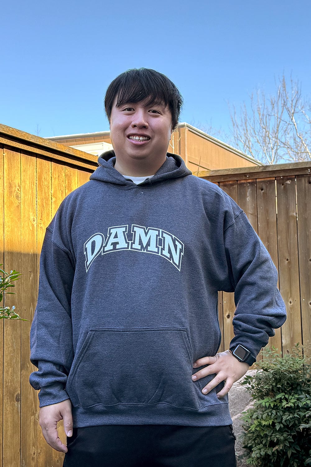 Wayne Dang: Damn Dark Grey Hoodie