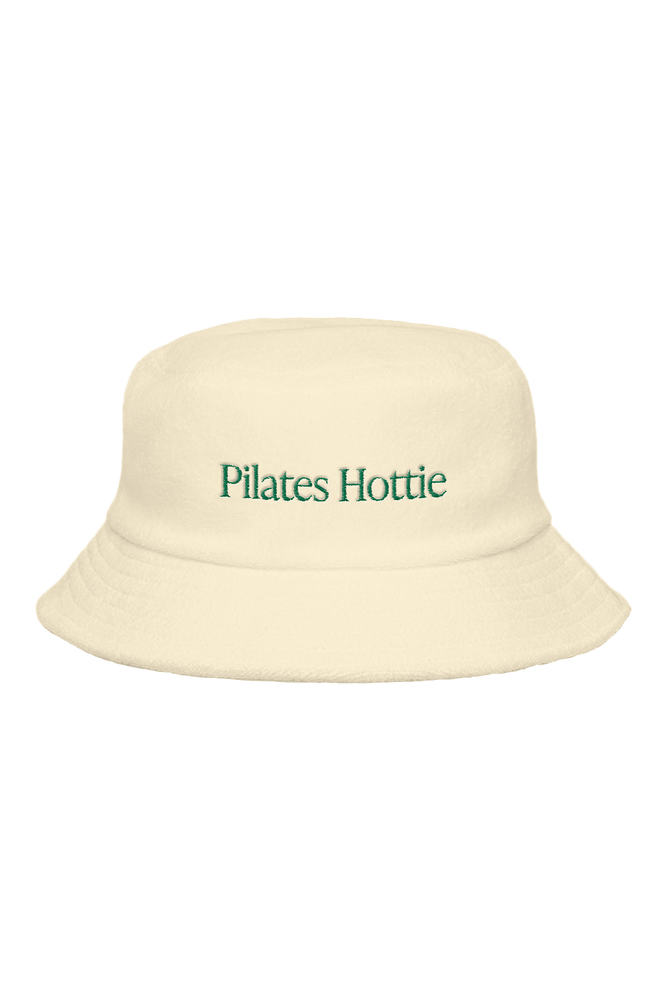 
                  
                    Raven Ross: Pilates Hottie Pale Yellow Terry Cloth Bucket Hat
                  
                