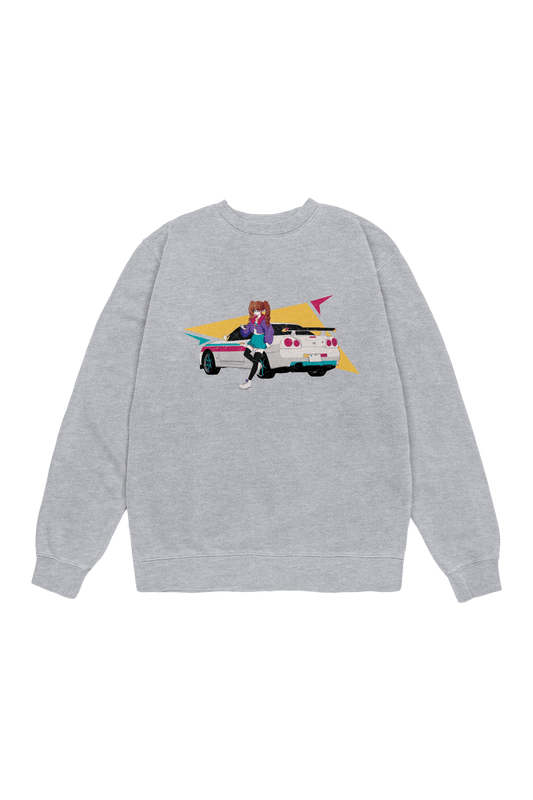 Sssniperwolf: Anime GTR Grey Crewneck