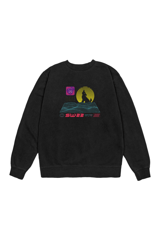 SssniperWolf: Synthwave Black Crewneck