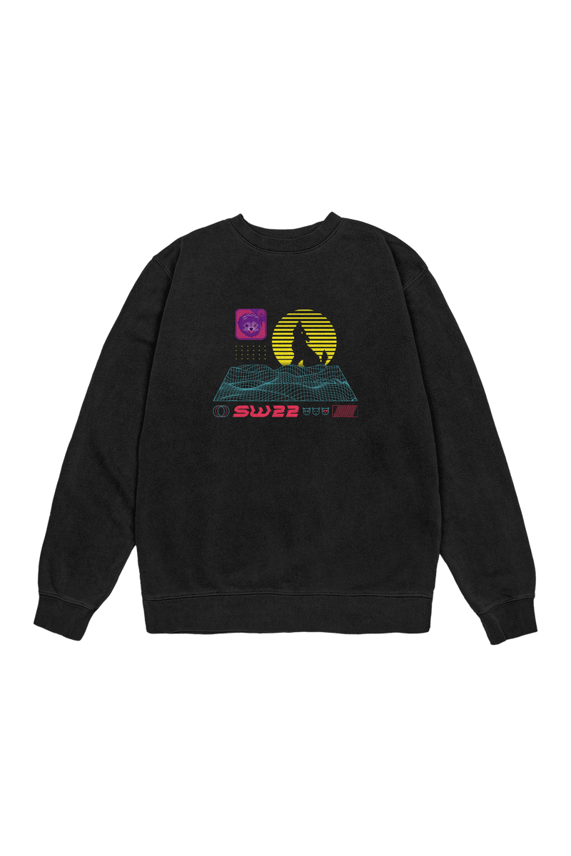 Sssniperwolf: Synthwave Black Crewneck – Fanjoy