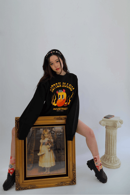 Stephanie Soo: Rotten Mango Fall Black Crewneck