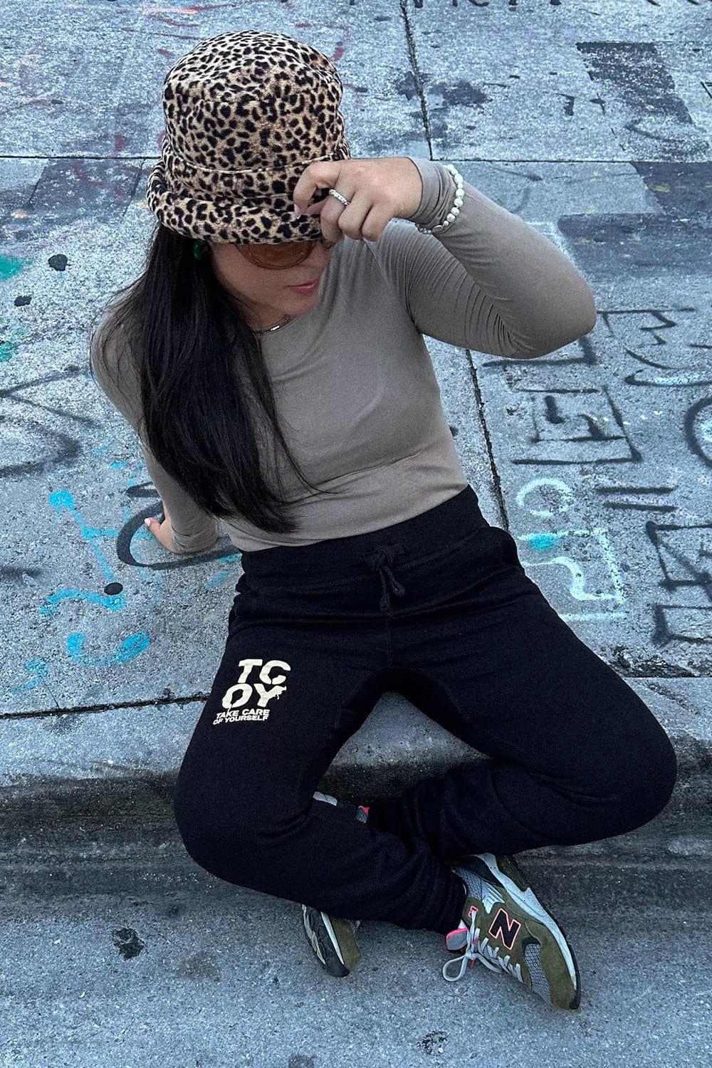 TCOY: Happy Vandals Black Joggers