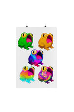 Audity Draws: Rainbow Frogs Poster