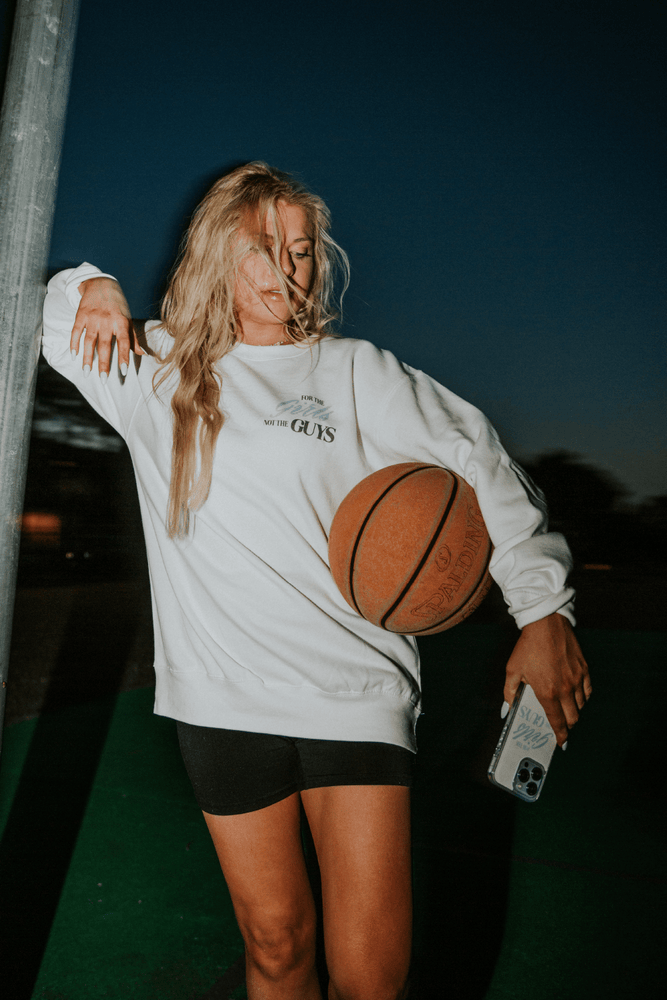 
                  
                    Becca Moore: For the Girls not the Guys World Tour White Crewneck
                  
                