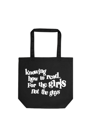 
                  
                    Becca Moore: Knowing how to read, For the Girls Not the Guys Black Tote Bag
                  
                
