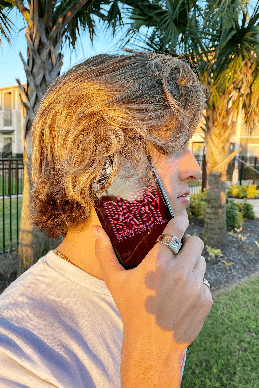 Cale Saurage "Double Vision" Black Phone Case