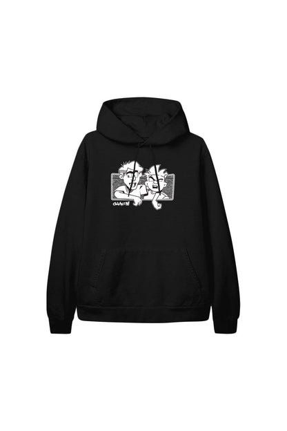 Calvin and Pat: Cartoon Black Hoodie